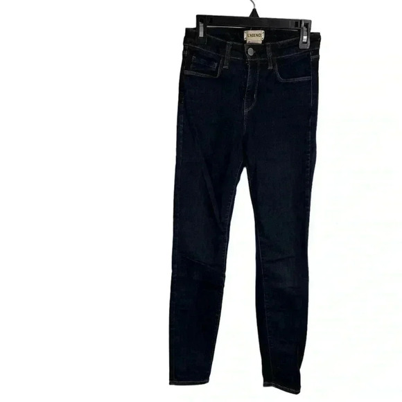 L’AGENCE Margot High Rise Skinny Jeans Midnight Navy Size 23 - Picture 2 of 10